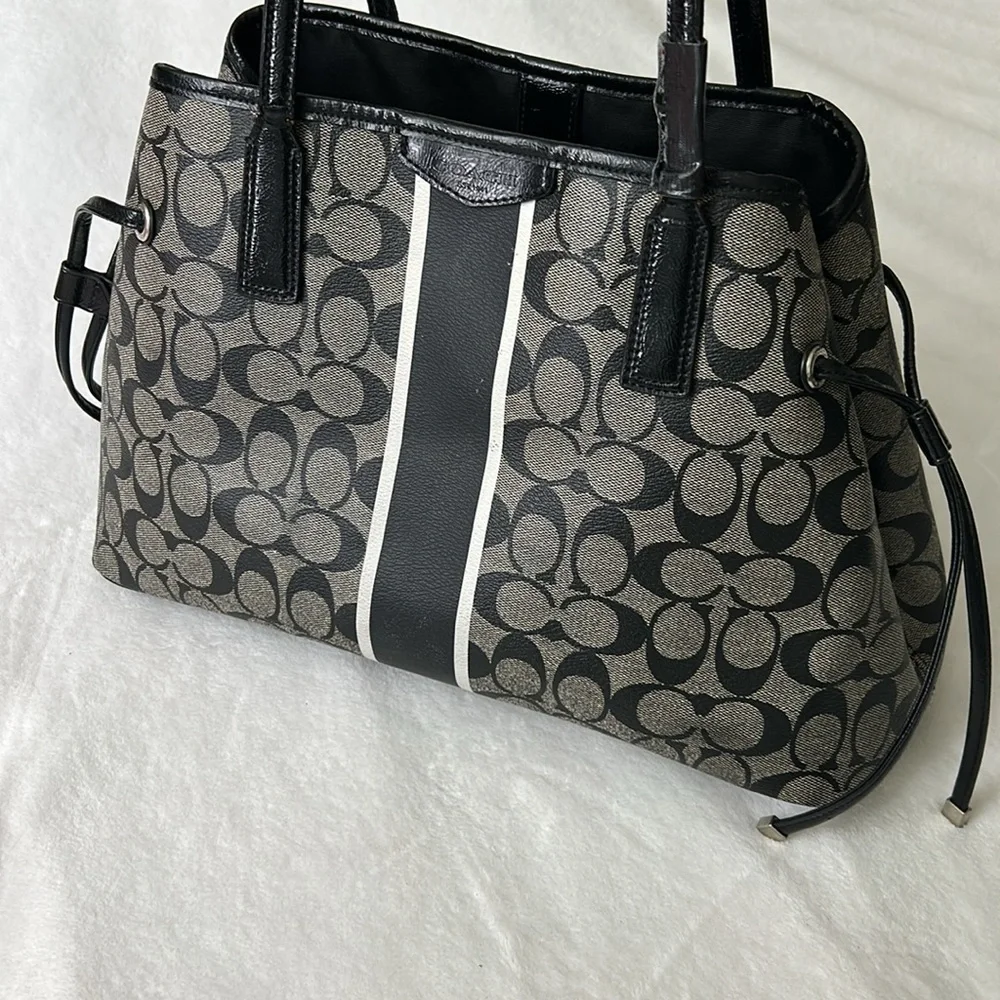 🖤COACH Signature black & gray tote or shoulder bag - Picture 6 of 14